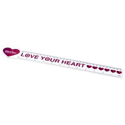 Règle plastique en forme de coeur Loki 30 cm Oya