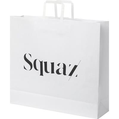 Sac en papier Kraft avec poignées plates Dorlyn