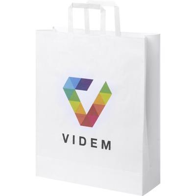 Sac shopping en papier avec poignées plates Lorry