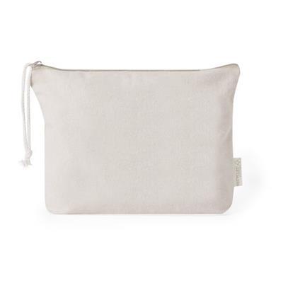 Trousse de toilette élégante en coton recyclé Bone