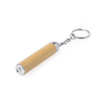 Porte-clés lampe de poche en bambou Trapy
