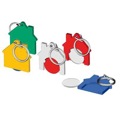 Porte-clés jeton de caddie petite maison Lima