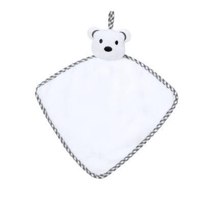 Doudou avec design d’ourson blanc en polyester Flo