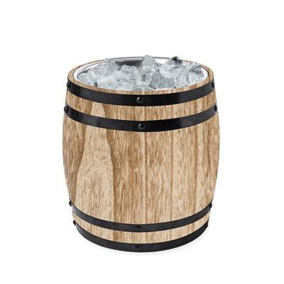 Seau à glaçons en acier avec extérieur bois Tonos