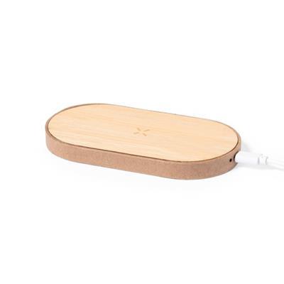 Chargeur sans fil en carton recyclé et bambou Rik