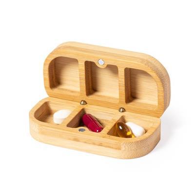 Pilulier original et robuste en bambou Owey