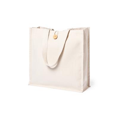 Tote bag en coton avec fermeture boutonnée Sirah