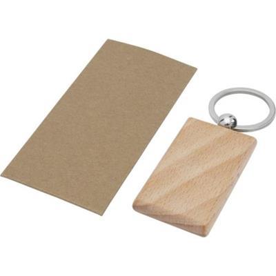 Porte-clés rectangulaire Gian bois de hêtre Liden