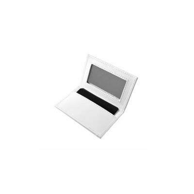 Porte-cartes blanc avec miroir en similcuir Sofie