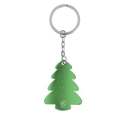 Porte-clés sapin de Noël en aluminium recyclé Azio