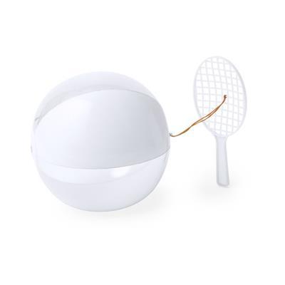 Set raquette et ballon avec valve de gonflage Diam