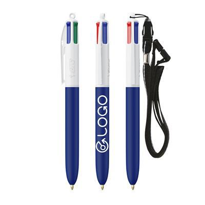 Stylo BIC 4 couleurs soft avec lanyard Melisria