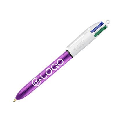 Stylo bille BIC 4 Couleurs métallisé brillant Gold