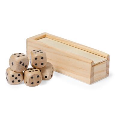 Jeu de dés élaboré en bois durable Kaperno