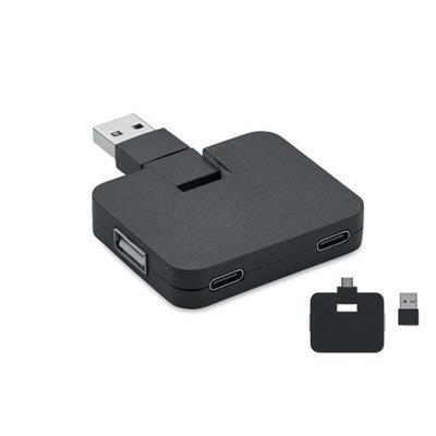Hub USB 4 ports en ABS durable Hillary