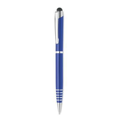 Stylo à bille élégant en alu avec stylet Allias