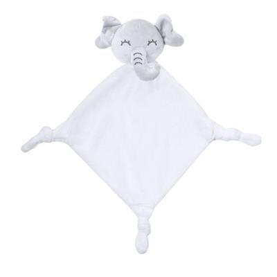 Doudou avec design éléphant blanc en polyester Jen