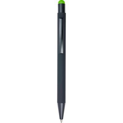 Stylo à bille en métal caoutchouté durable Marina