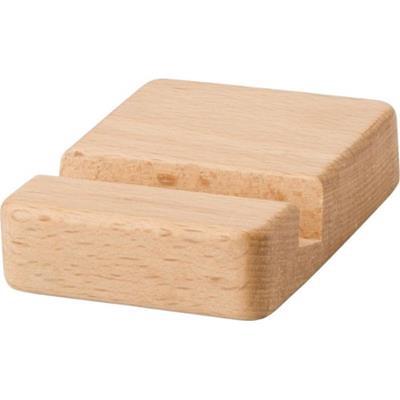 Support de téléphone en bois d'hévéa robuste Maly