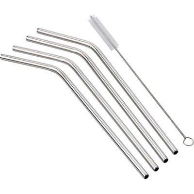 Set de 4 pailles réutilisable en acier inox Tool
