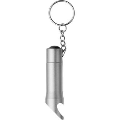 Porte-clés torche en métal avec décapsuleur Carlos