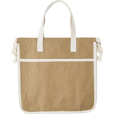Sac shopping en papier avec doublure Emerode