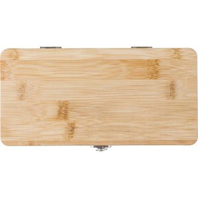 Boîte à outils de 27 pièces en bambou Elmaga