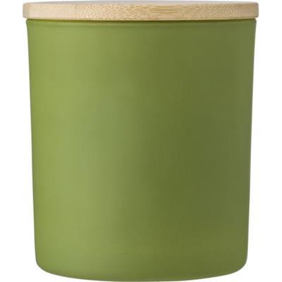 Bougie à base de cire en verre et en bambou Lasio