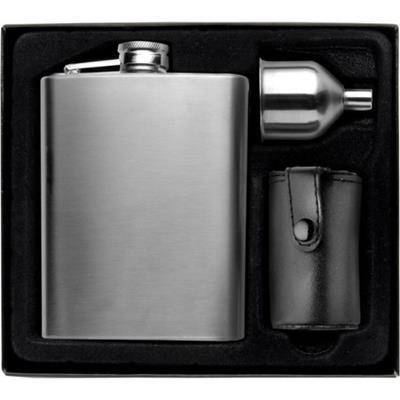 Set flasque et verres en acier inoxydable Brintone