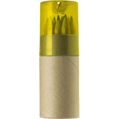 Tube cartonné de 12 crayons en bois Terike