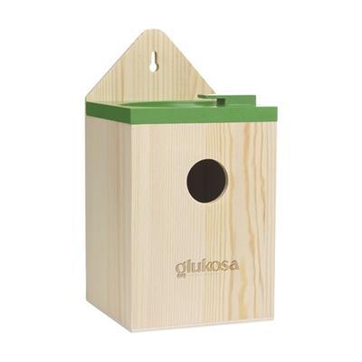 Nichoir en pin robuste avec toit amovible Metilou