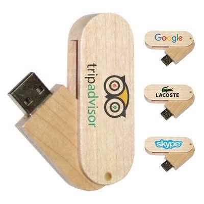 Clé USB en bois pivotante Toledo