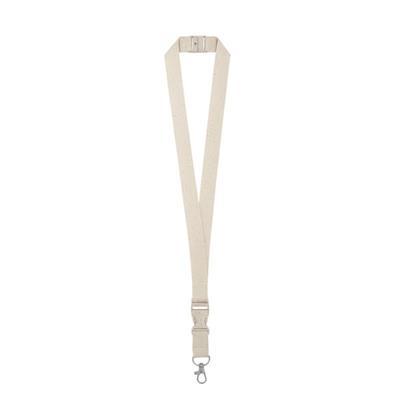 Cordon porte badge en coton avec mousqueston kula