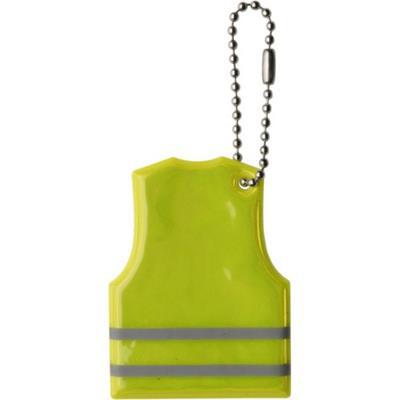 Porte-clés 'gilet' en PVC de couleur jaune Sesile