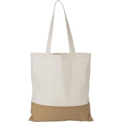 Sac shopping en coton à anses longues Enzo