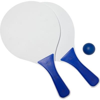 Set de 2 raquettes de plage en bois Rahem