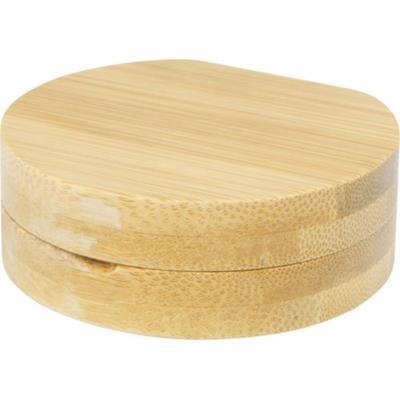 Miroir de poche compact en bambou Cupi