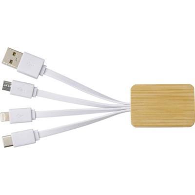 Multi Câble de charge USB en bambou Brandon