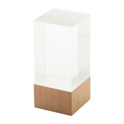 Trophée en verre avec socle en bois de hêtre Gorry