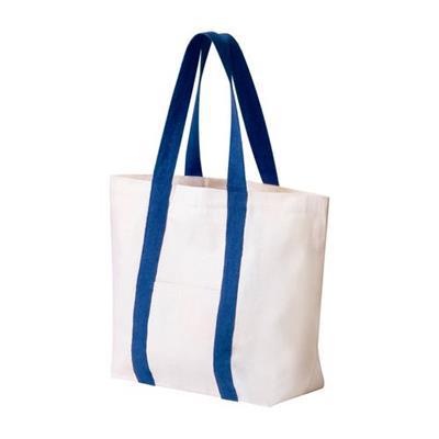 Sac de plage en coton avec anses colorées Gregor