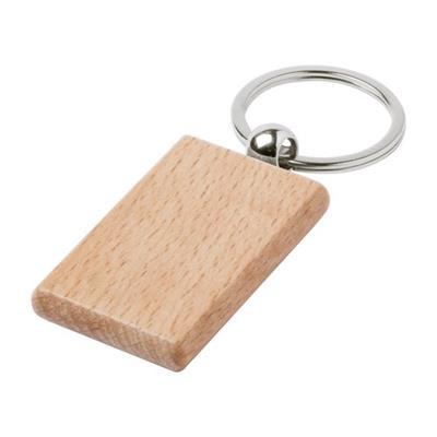 Porte-clés en bois de forme rectangle Mikora