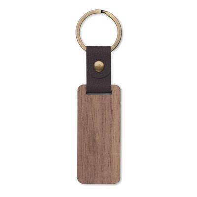 Porte-clés robuste et léger en bois et PU Minota