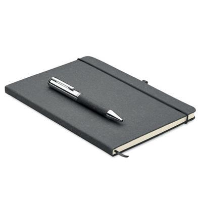 Carnet A5 en cuir recyclé et stylo Paradisier