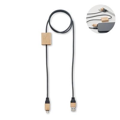 Câble de chargement 60W en RPET Carbone