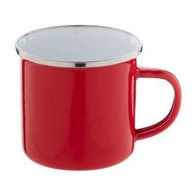 Mug 300 ml vintage en métal avec rebord Gosias