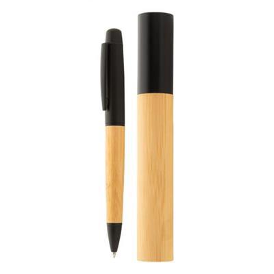 Stylo à bille élégant en métal noir Bagera