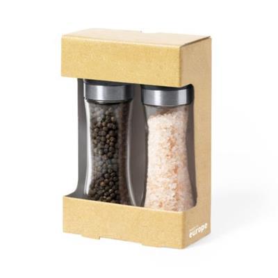 Set moulins en verre/ acier inoxydable Bianca