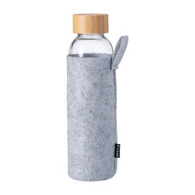 Bouteille en verre avec bouchon en bambou Tooman