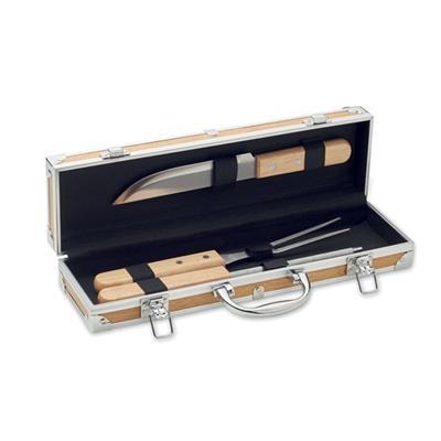 Set de 3 ustensiles de barbecue en acier Axelotte