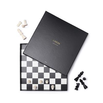 Jeu d'échec sur table à café en noir et blanc Mali